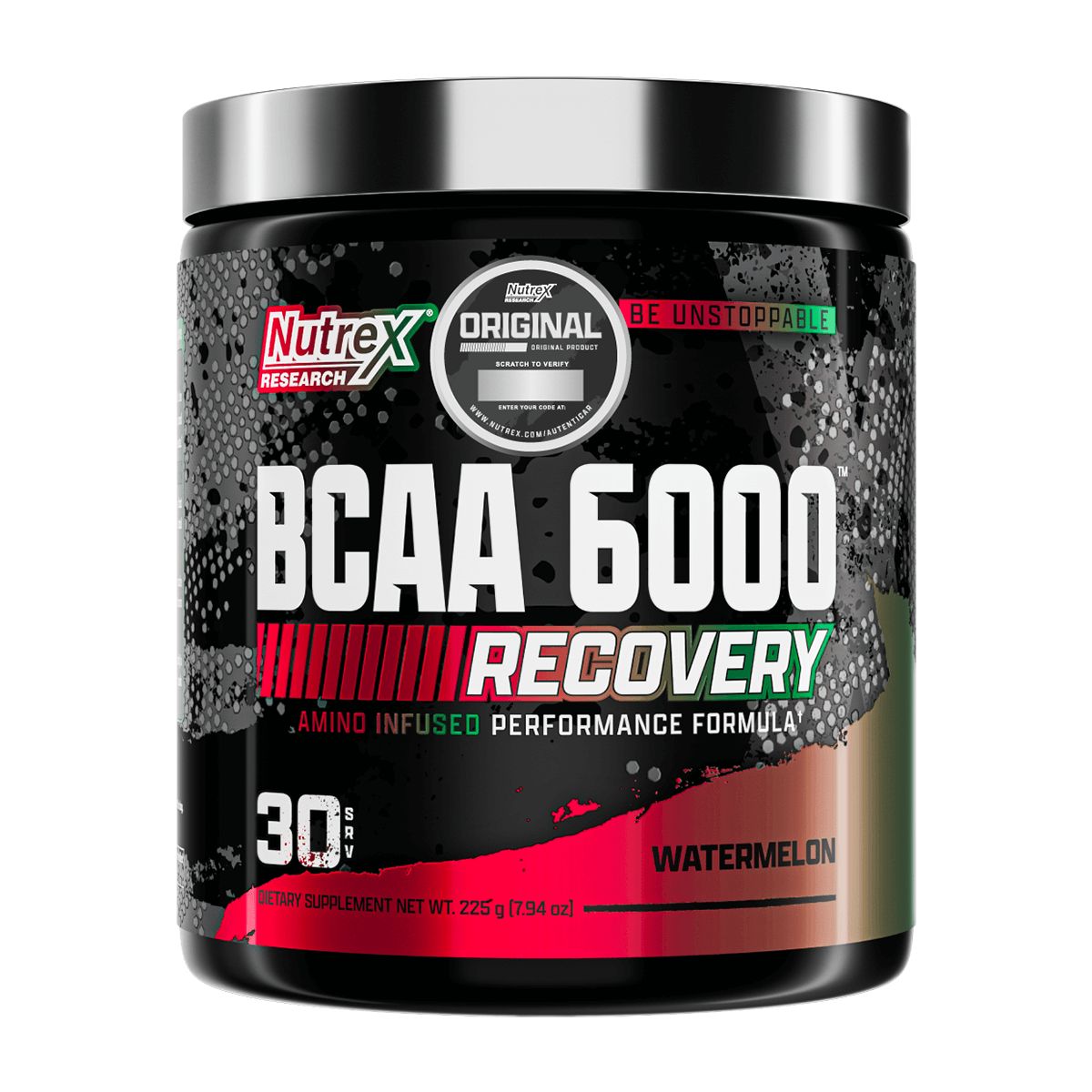 NUTREX RESEARCH - BCAA 6000, Aminoácidos (255 gr) - Original - SANDIA
