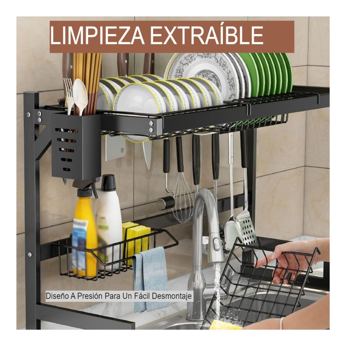 GENERICO - Escurridor de Platos sobre el Fregadero Multifuncional