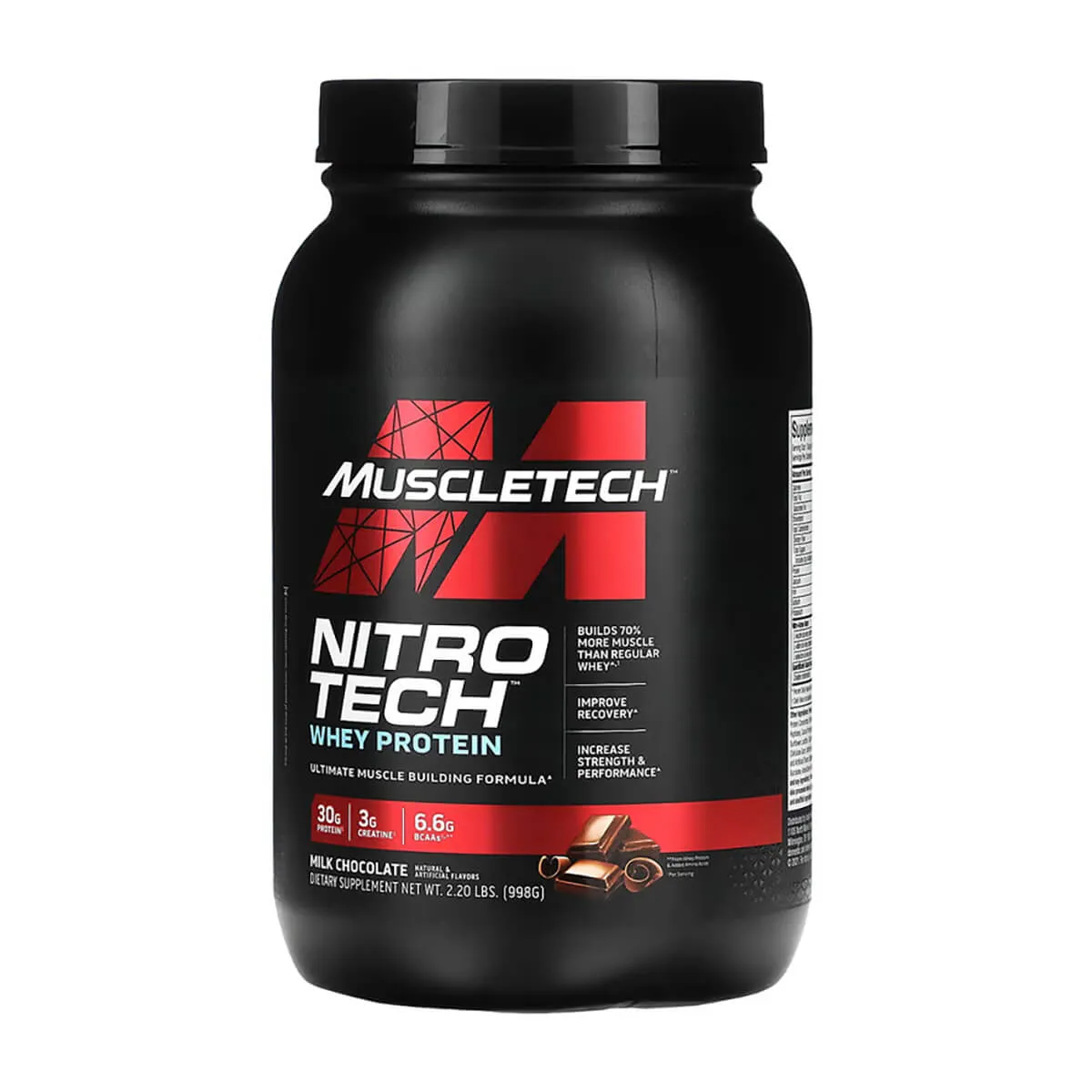 MUSCLETECH - Nitro Tech, Whey protein (2 Lb) - Original - CHOCOLATE