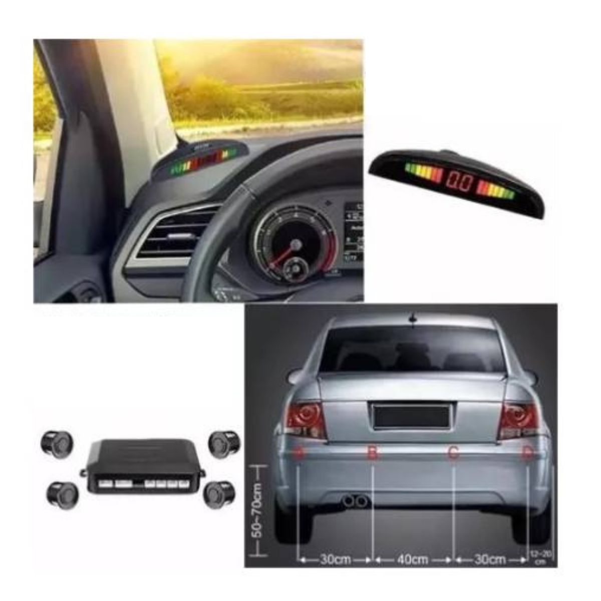 GENERICO - Sensores de Retroceso con Alarma de Distancia y Sonido