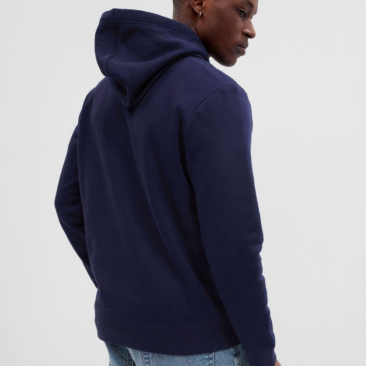 GAP - Polerón Logo Con Gorro Sin Cierre Azul GAP