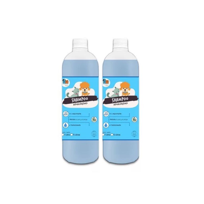 MASCOKITS - Pack 2 Shampoo Hipoalergénico 1 Litros P Perros & Mascotas