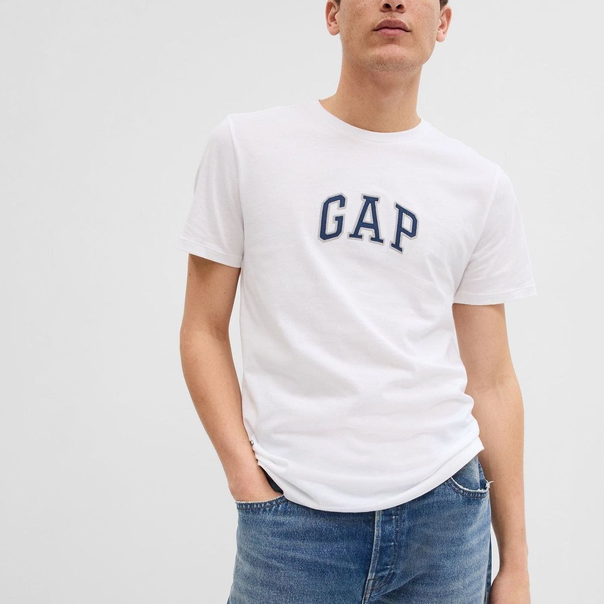 GAP - Polera Hombre Gap Logo Mini Manga Corta Blanco