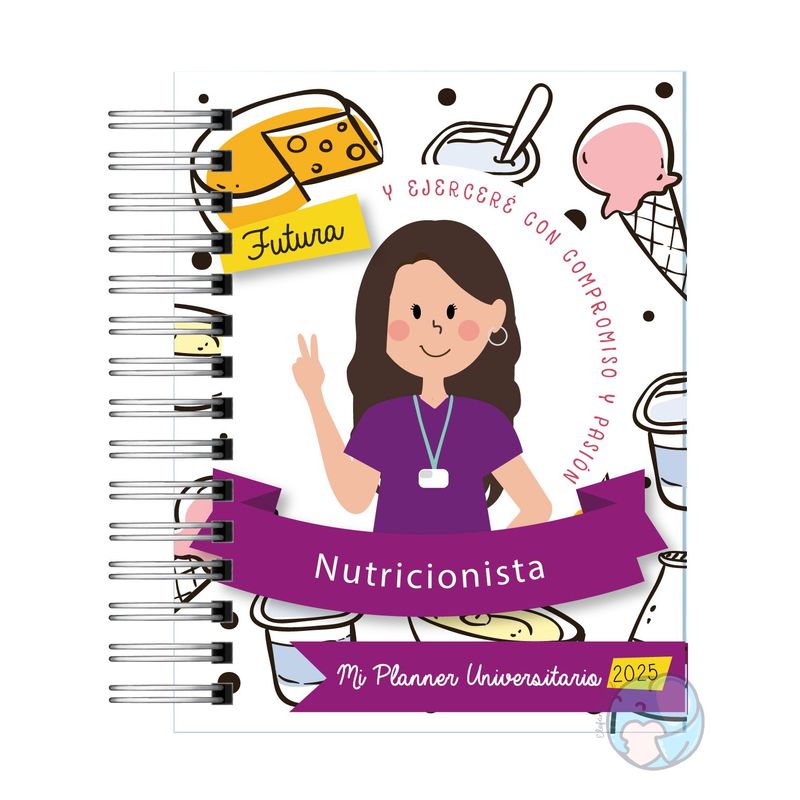 ELEFANTE AZULL - Planner Universitario nutrición 2025