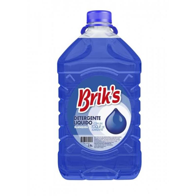 GENERICO - Detergente Briks Azul Blanquea Super Concentrado 5 Lts