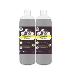 MASCOKITS - Pack 2 Shampoo De Romero Pelaje Negro 1 Lt Perros & Mascotas
