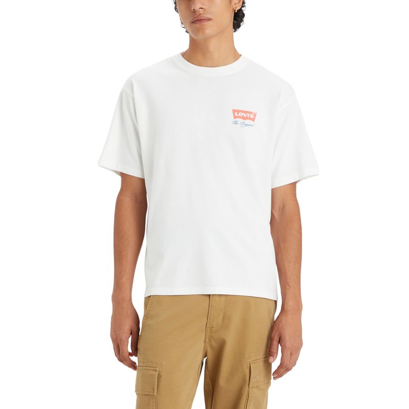 LEVIS - Polera Hombre Relaxed Fit Relax Gráfica Blanco Levis