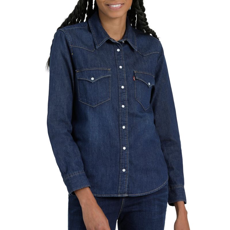 LEVIS - Camisa Mujer Regular Fit The Ultimate Western Azul Levis