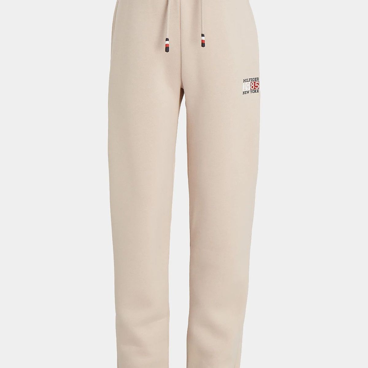 TOMMY HILFIGER - Joggers Con Logo Flag Beige Tommy Hilfiger