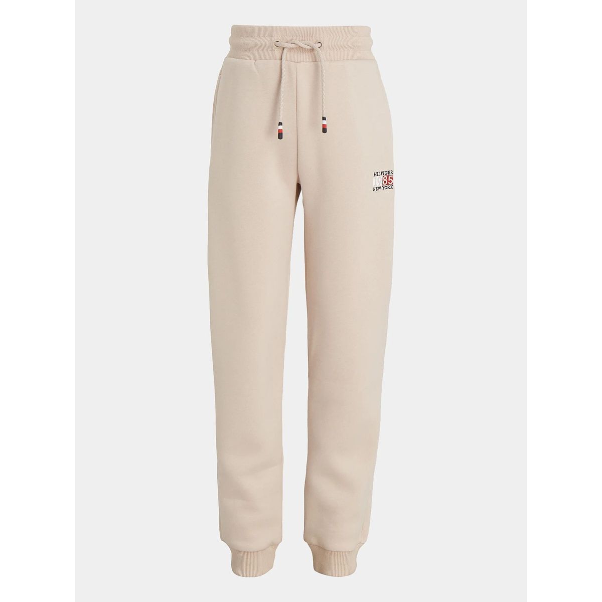 TOMMY HILFIGER - Joggers Con Logo Flag Beige Tommy Hilfiger