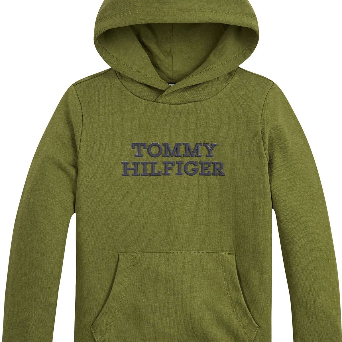TOMMY HILFIGER - Polerón Hoodie De Felpa Verde Tommy Hilfiger