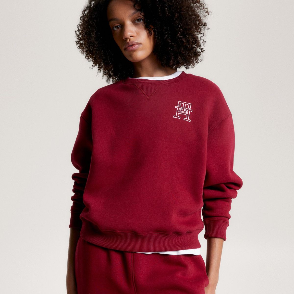 TOMMY HILFIGER - Polerón Modern Regular Fit Rojo Tommy Hilfiger