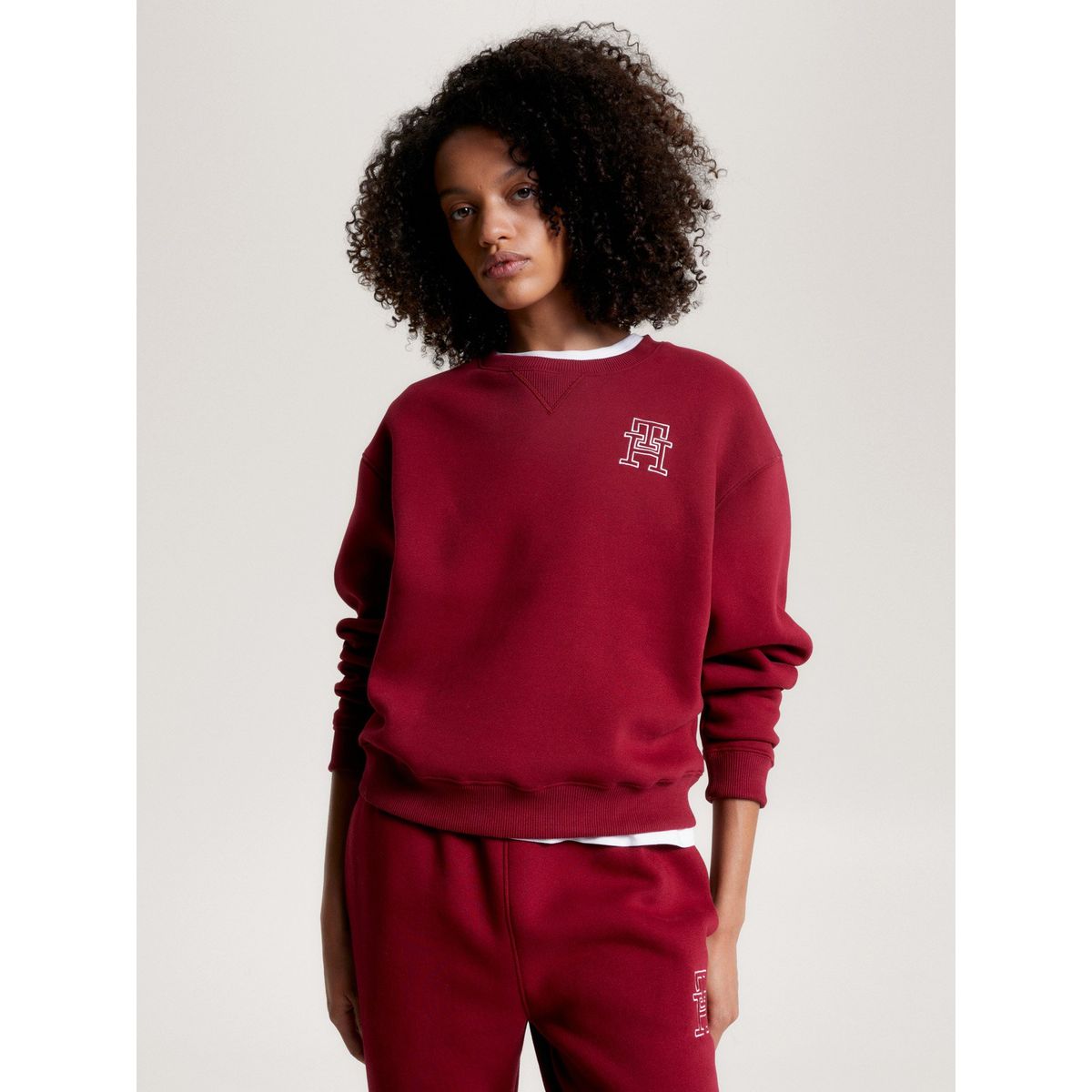 TOMMY HILFIGER - Polerón Modern Regular Fit Rojo Tommy Hilfiger