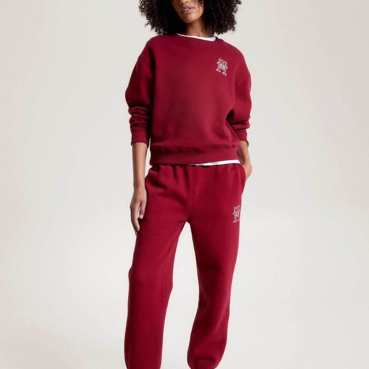 TOMMY HILFIGER - Polerón Modern Regular Fit Rojo Tommy Hilfiger