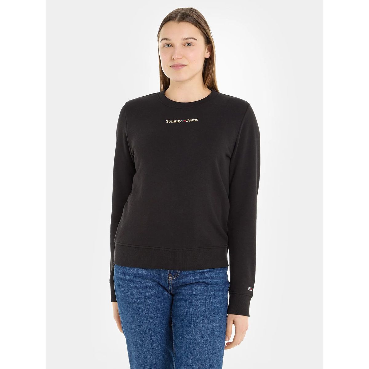 TOMMY HILFIGER - Polerón Modern C-Neck Con Logo Negro Tommy Hilfiger