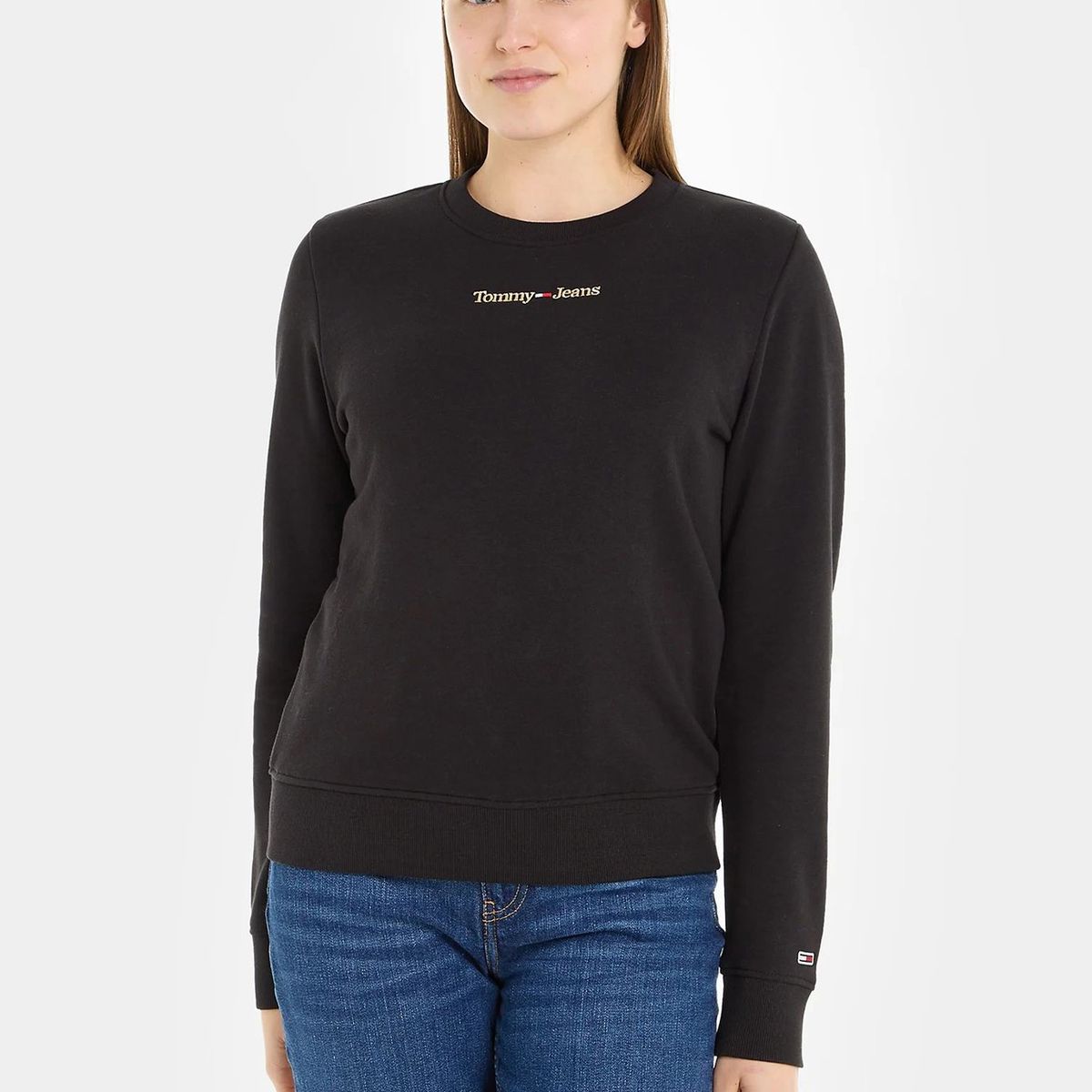 TOMMY HILFIGER - Polerón Modern C-Neck Con Logo Negro Tommy Hilfiger