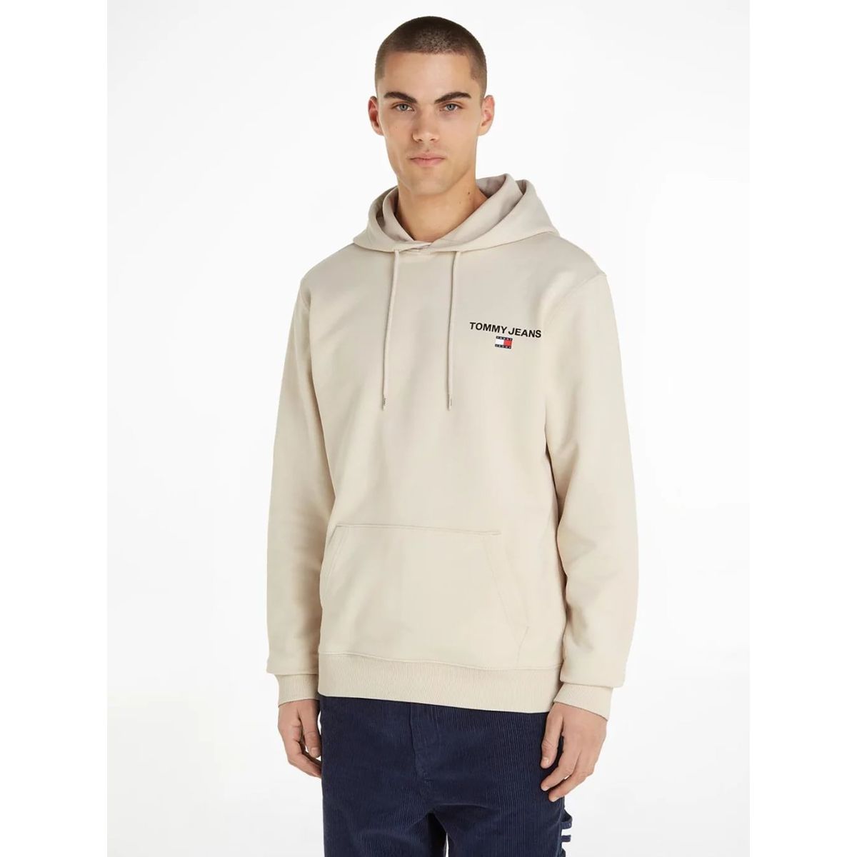 TOMMY HILFIGER - Polerón Hoodie Logo Gráfico Beige Tommy Hilfiger