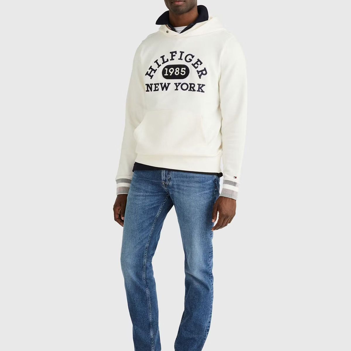 TOMMY HILFIGER - Polerón Hoodie Collegiate Monotyp Blanco Tommy Hilfiger