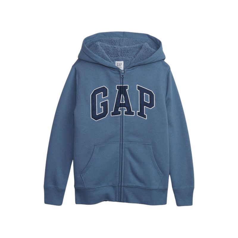 GAP - Polerón Logo Sherpa Con Cierre Celeste GAP