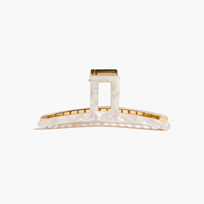 LOUNGE - Pinza Para Pelo Mujer Cuadrado Marmoleado Dorado
