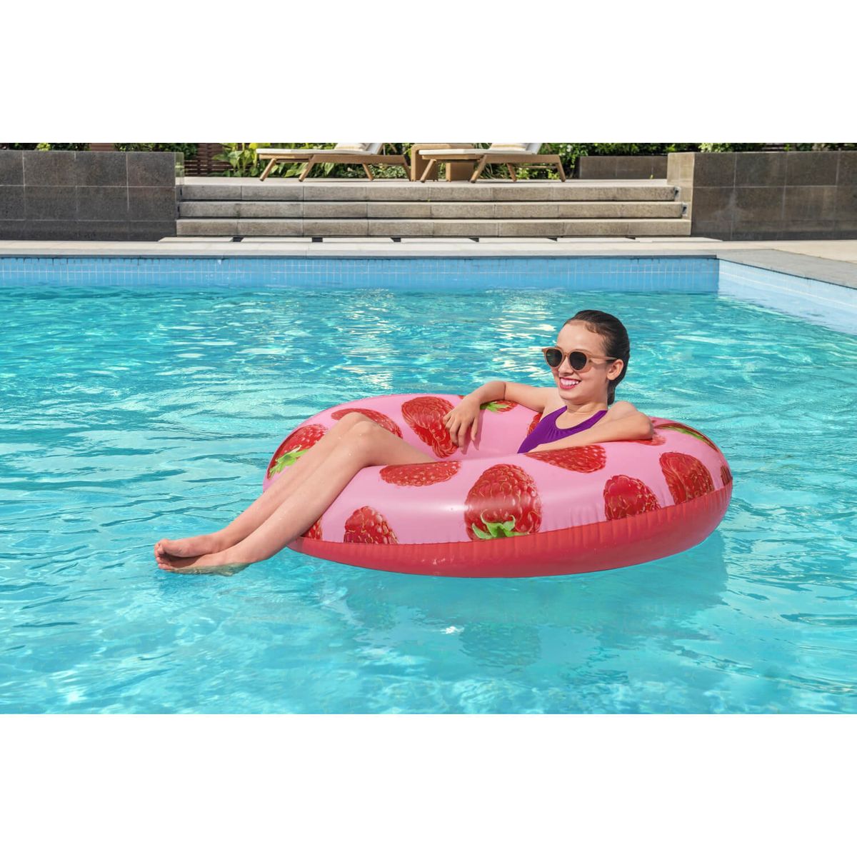 BESTWAY - Flotador Anillo Frambuesas 119Cm Bestway BESTWAY