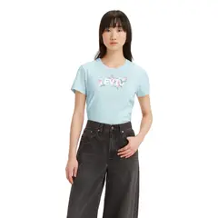 LEVIS - Polera Mujer Regular Fit Batwing Celeste