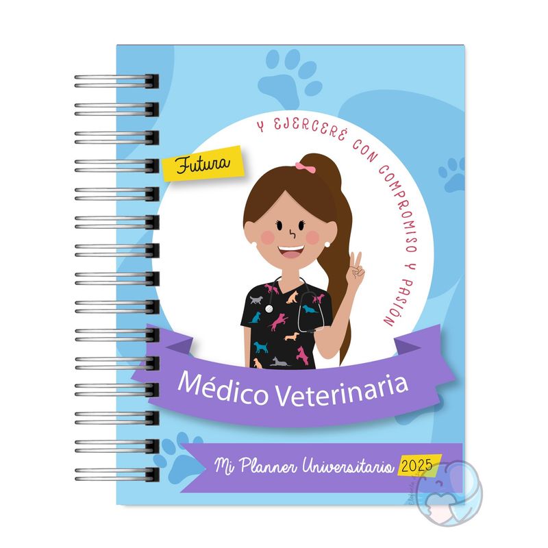 ELEFANTE AZULL - Planner Universitario medicina veterinaria 2025