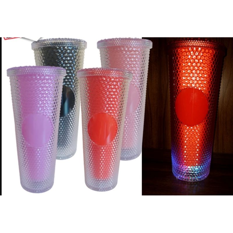 GENERICO - Vaso Diamante Acrilico Tipo Starbucks 225Cm