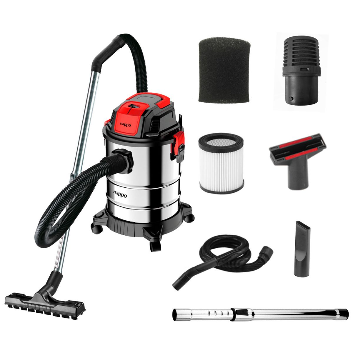 NAPPO - Aspiradora Industrial Polvo y Agua Nappo 20L 1300w