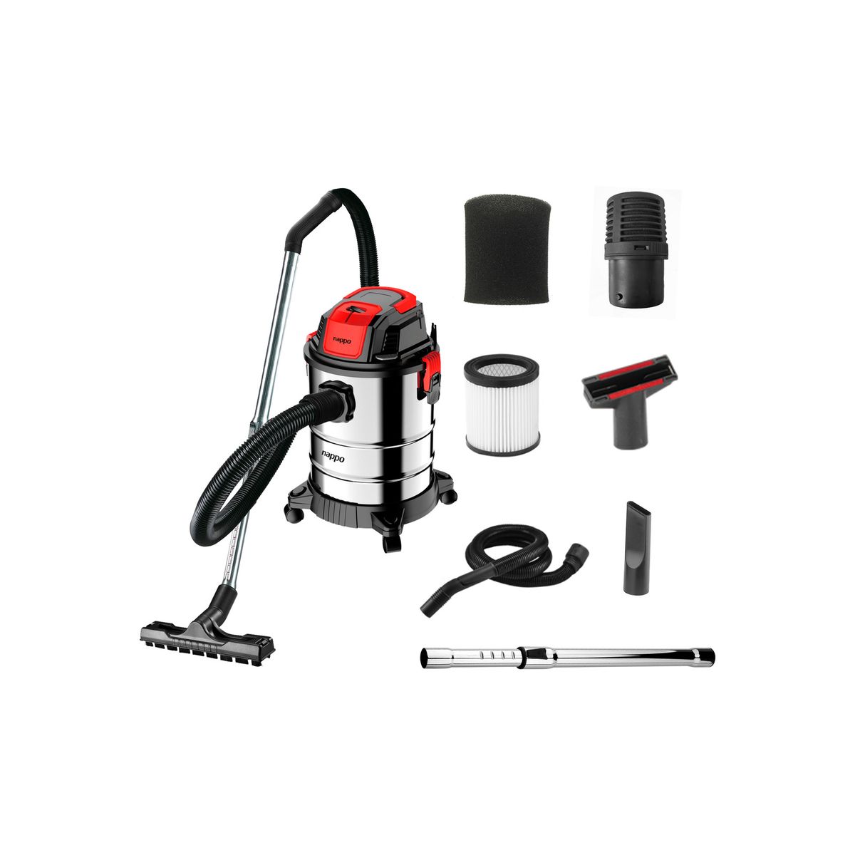 NAPPO - Aspiradora Industrial Polvo y Agua Nappo 20L 1300w