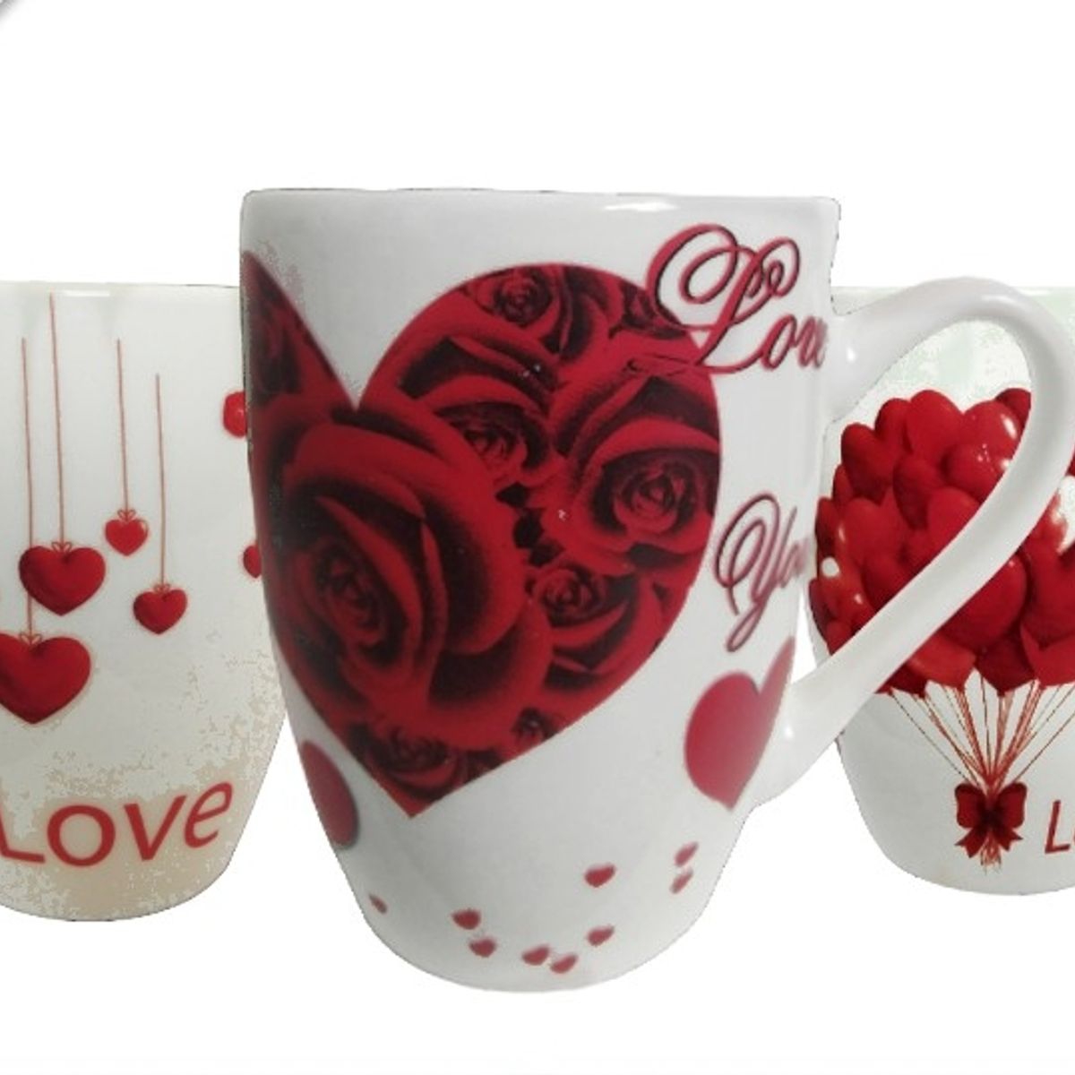 GENERICO - Taza Corazon Rosa 11Cm De Alto