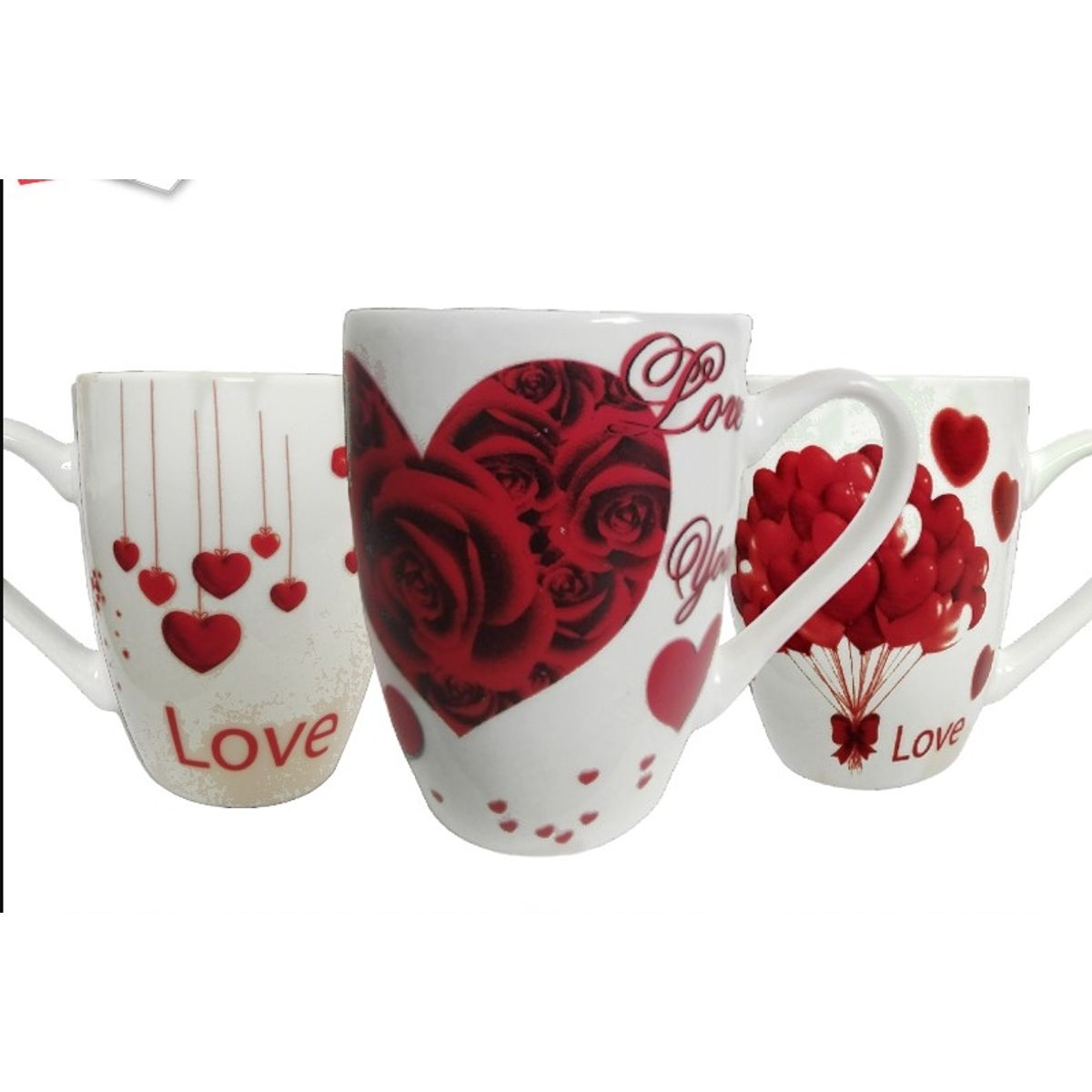GENERICO - Taza Corazon Rosa 11Cm De Alto