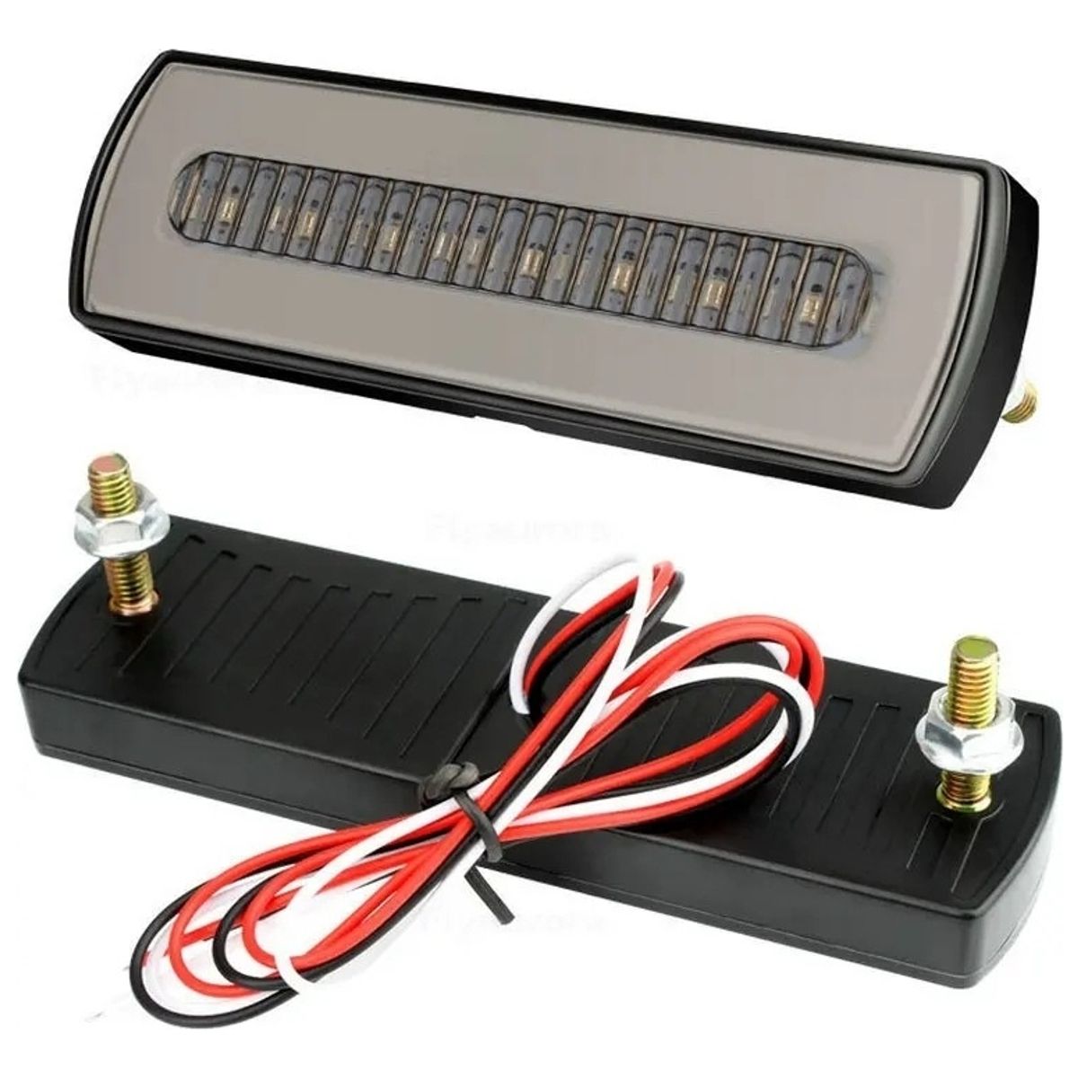 GENERICO - Luz Led Trasera Freno Posición Lateral Trocha Bicolor 12-24v BR