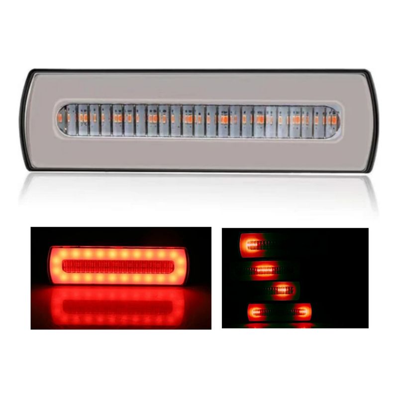 GENERICO - Luz Led Trasera Freno Posición Lateral Trocha Bicolor 12-24v RR