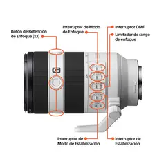 SONY - Lente teleobjetivo FE 70-200 mm SEL70200G2