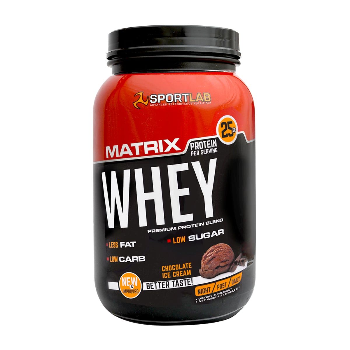 SPORTLAB - Whey Matrix, Whey protein (2 Lb) - Original - CHOCOLATE