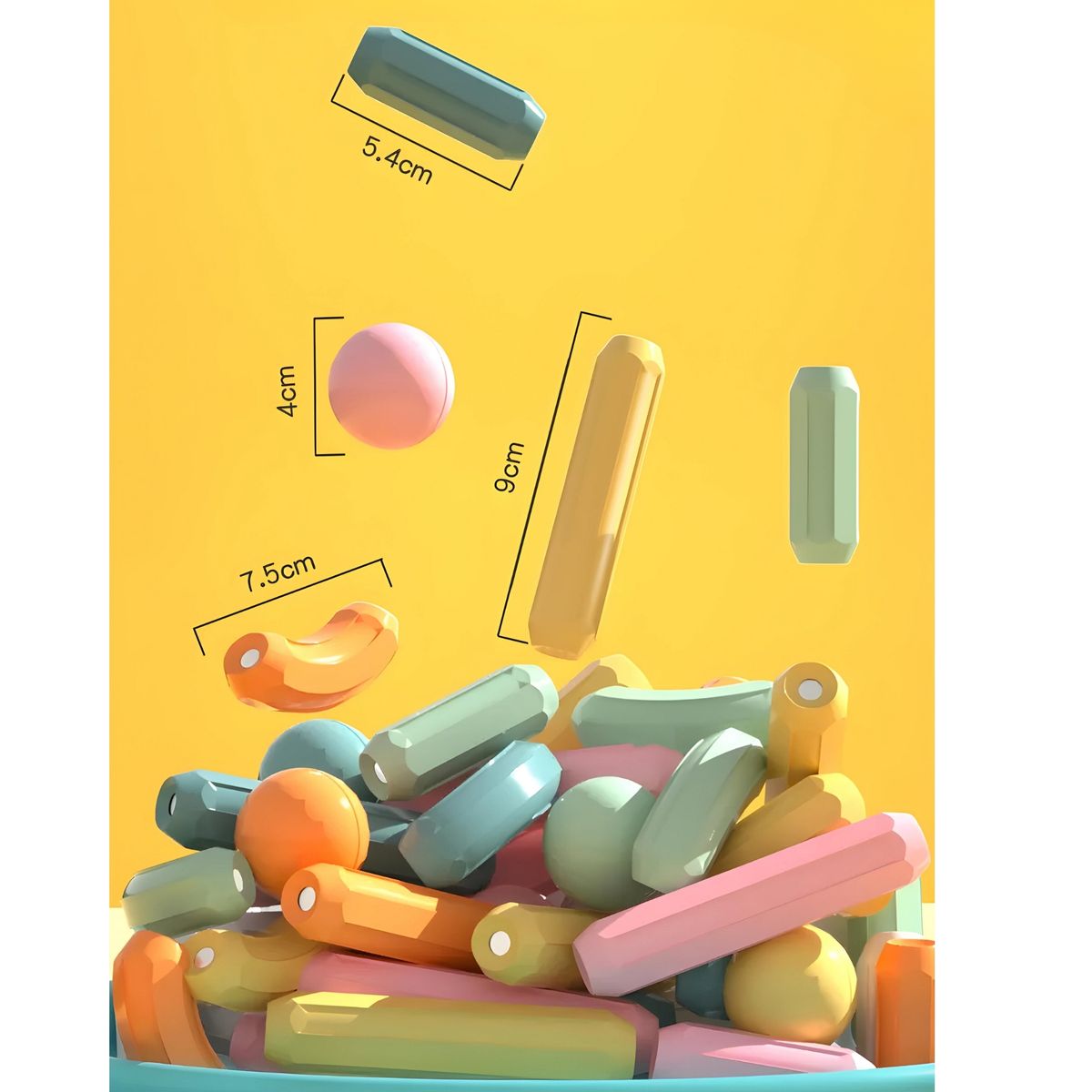 ONSHINE - BLOQUES MAGNÉTICOS 3D PARA CONSTRUCCIÓN 116 PIEZAS