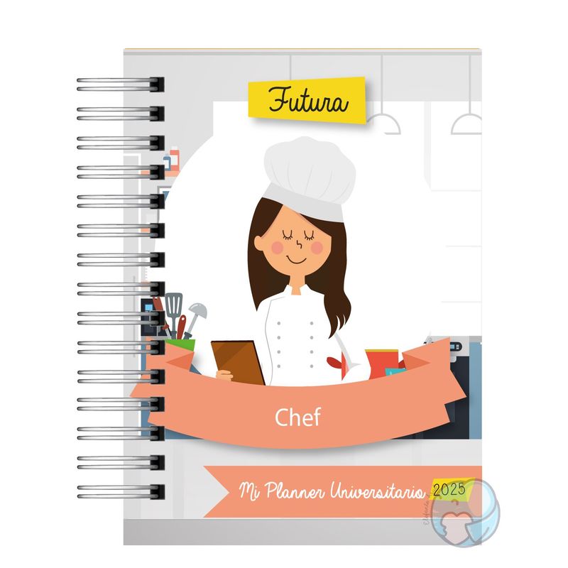 ELEFANTE AZULL - Planner Universitario Chef 2025