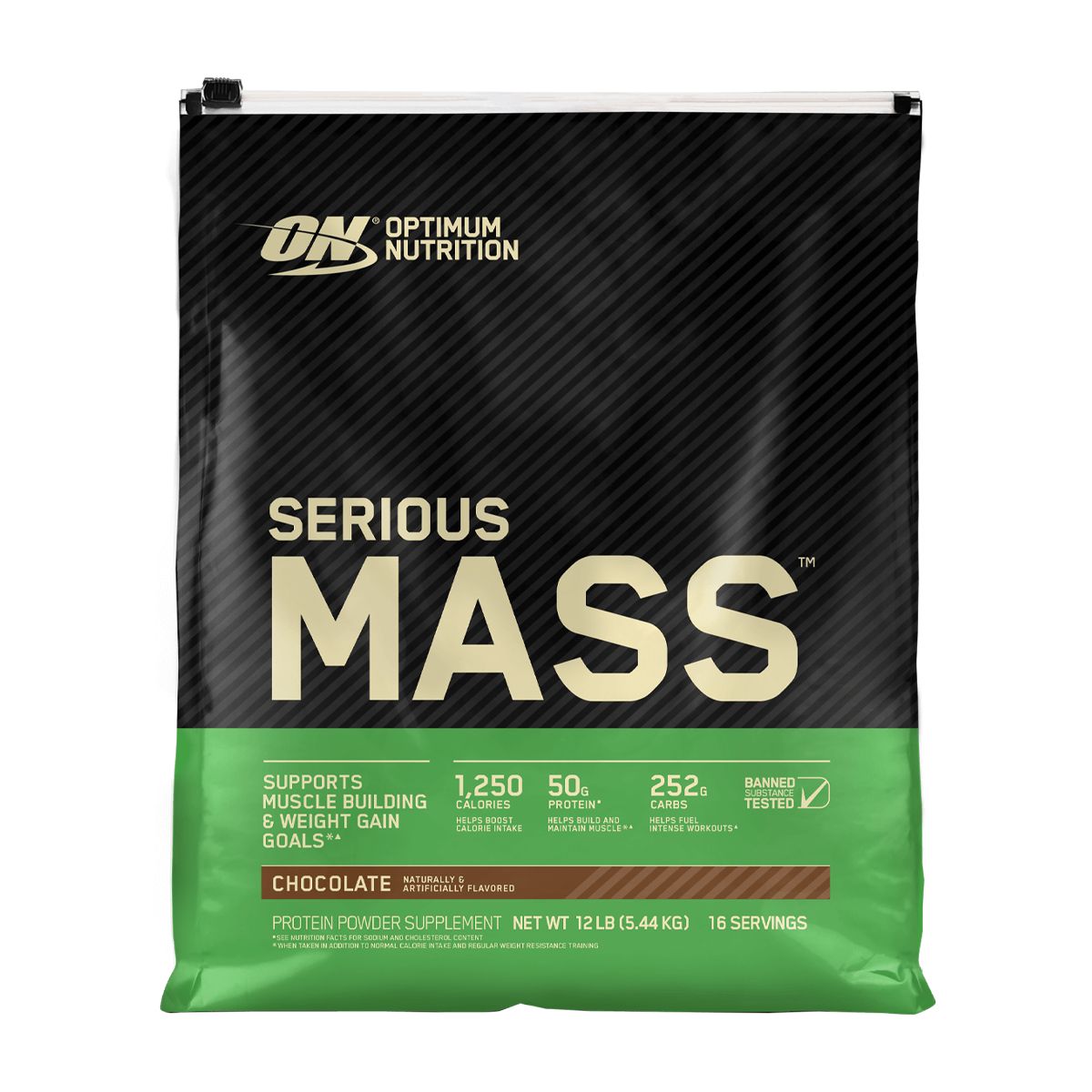 OPTIMUN NUTRITION - Serious Mass, Ganador de peso (12 Lb) - Original - CHOCOLATE