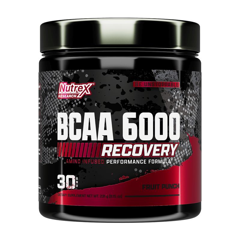 NUTREX RESEARCH - BCAA 6000, Aminoácidos (255 gr) - Original - FRUIT PUNCH