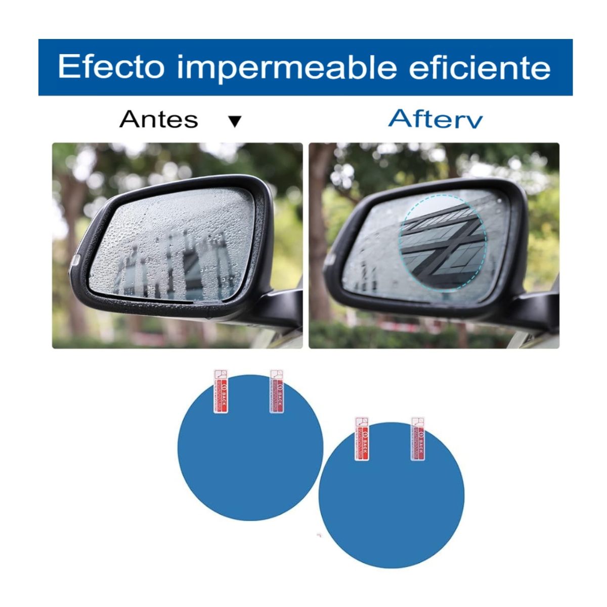 GENERICO - Juego de 2 Películas para Espejos Retrovisores