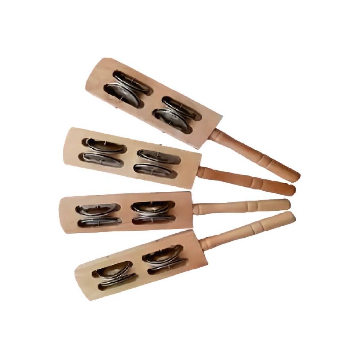 TOLIPA - Pandero Sonajero Doble De Madera 23cm Rmx