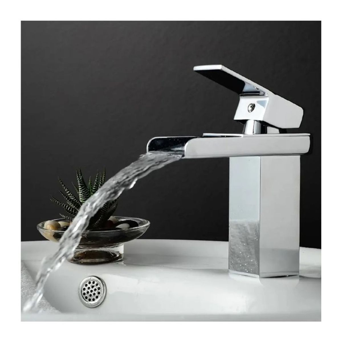 GENERICO - Grifo De Lavabo Baño Efecto Cascada Grifo Antisalpicaduras