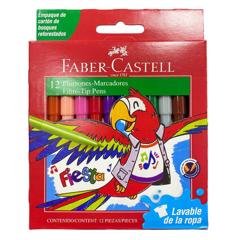 FABER-CASTELL - Marcador Faber-Castell Fiesta 12 colores