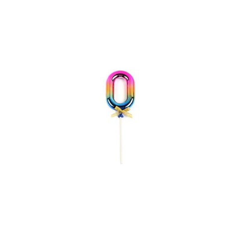 GENERICO - Topper Número 0 Multicolor 20cm