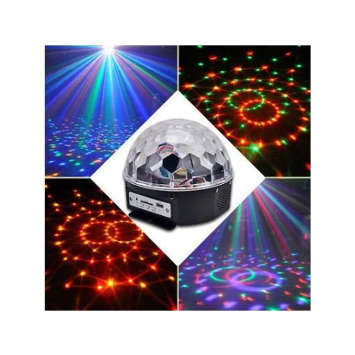 GENERICO - Bola Led Magic Luces Parlante Mp3 + Pendrive