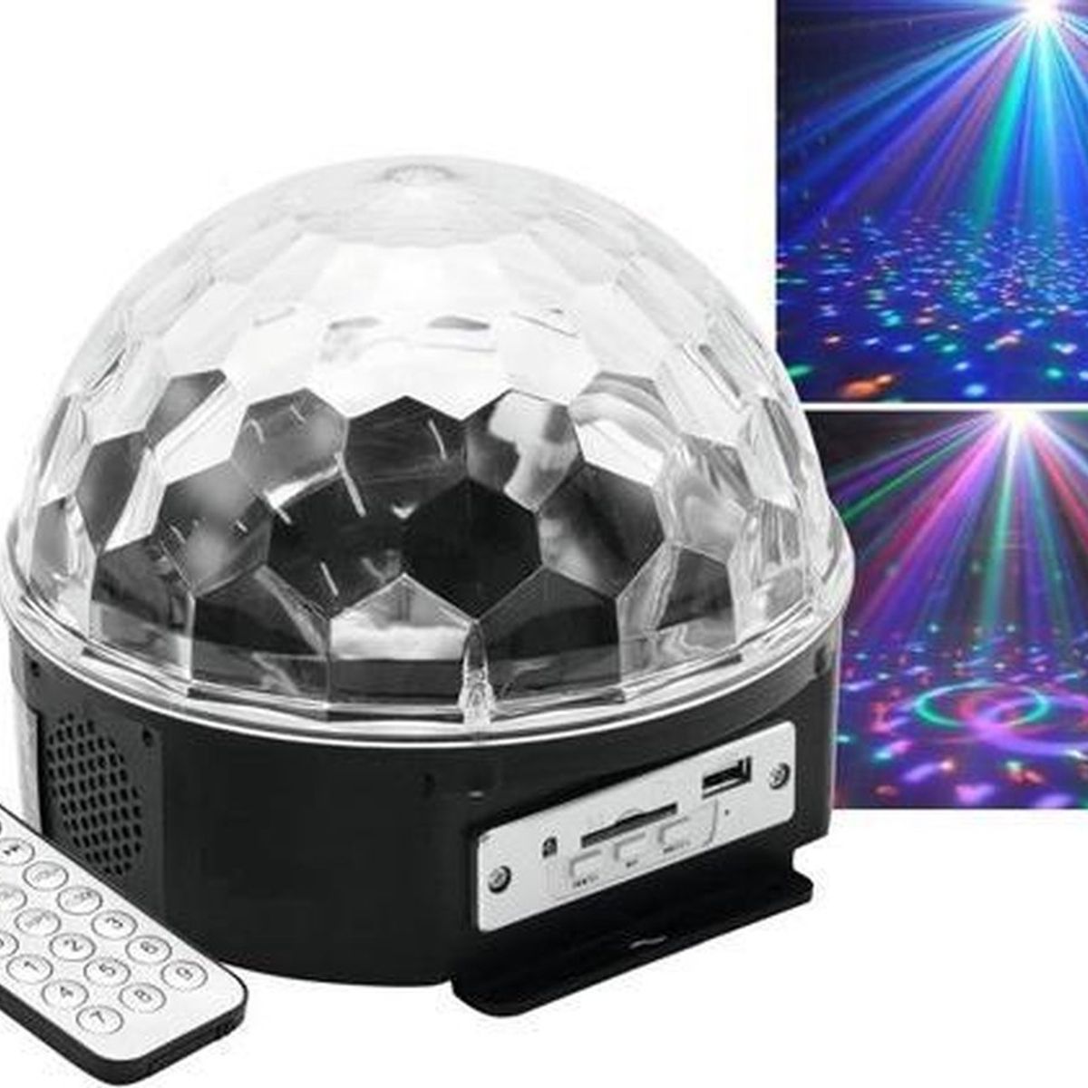 GENERICO - Bola Led Magic Luces Parlante Mp3 + Pendrive