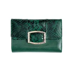 MIURA - Billetera Mujer Mod Alina Cuero Natural con protección RFID