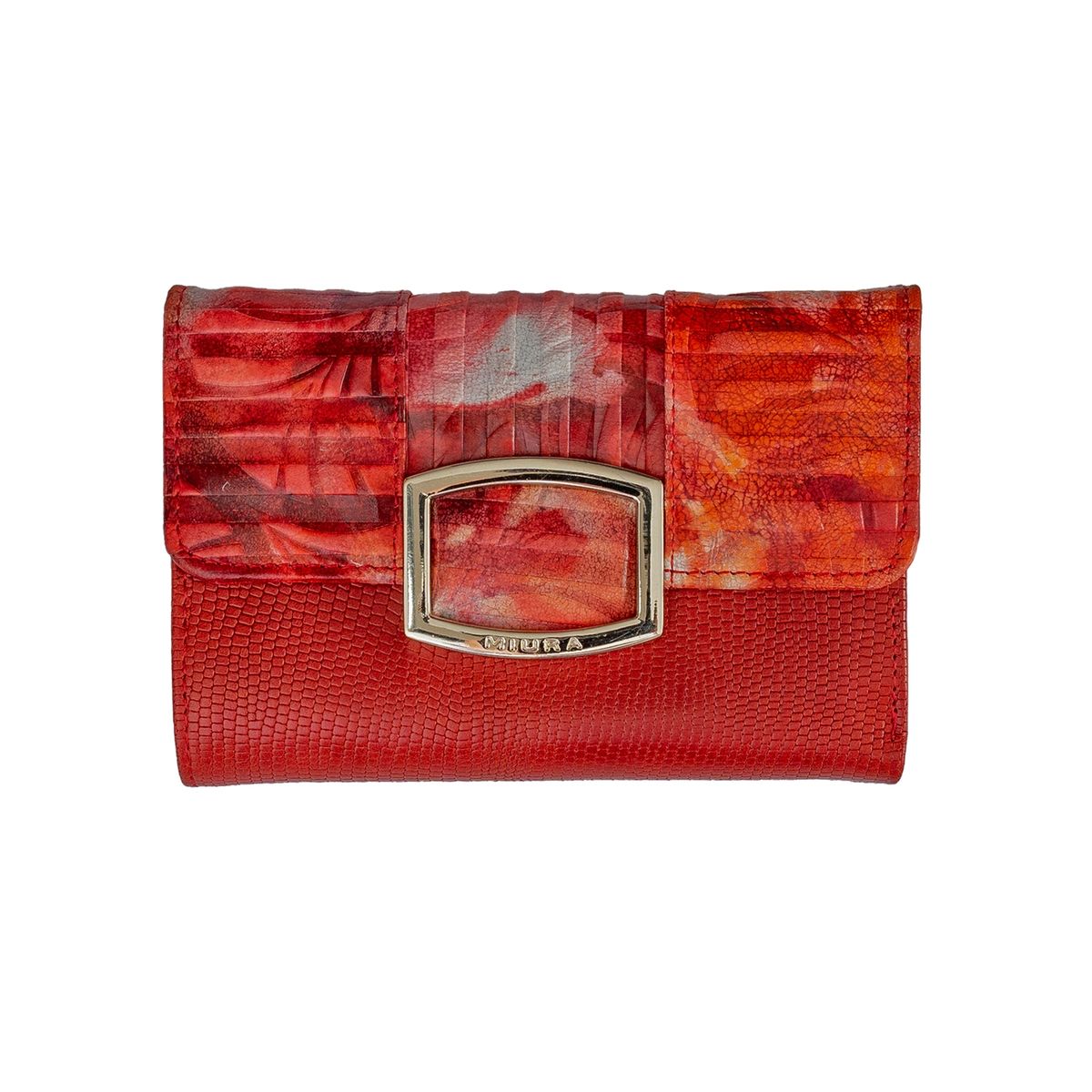 MIURA - Billetera Mujer Miura Mod Alina Cuero Natural con protección RFID