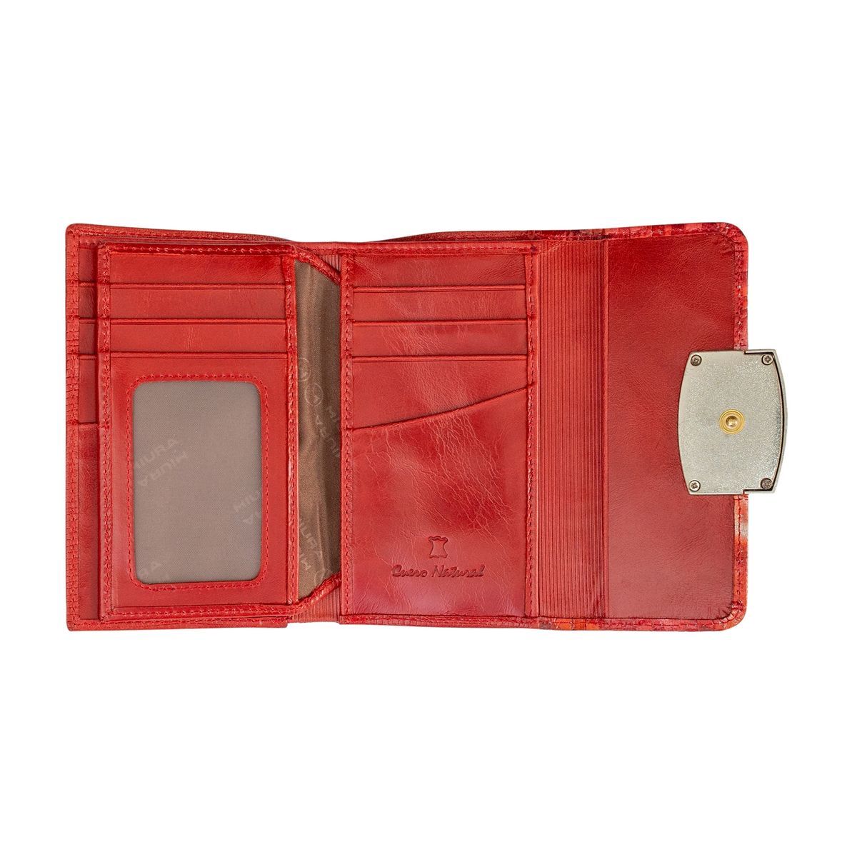 MIURA - Billetera Mujer Miura Mod Alina Cuero Natural con protección RFID